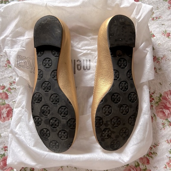 Tory Burch Gold Ballet Flats Size 6.5 - Picture 6 of 7